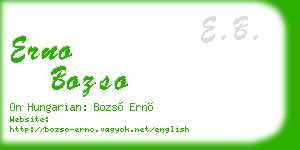 erno bozso business card