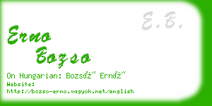 erno bozso business card